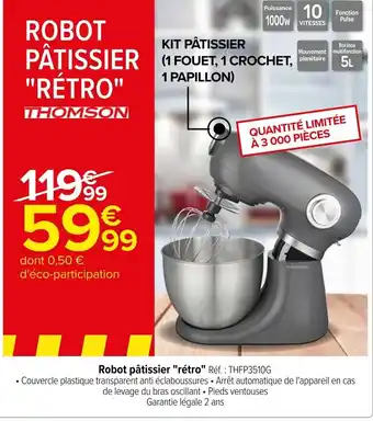 Carrefour Robot pâtissier "rétro" Réf. : THFP3510G offre