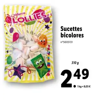 Sucettes Bicolores