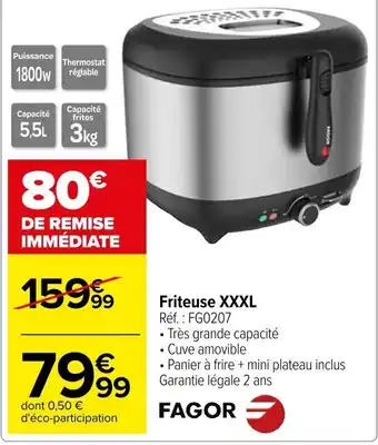 Carrefour Friteuse XXXL offre