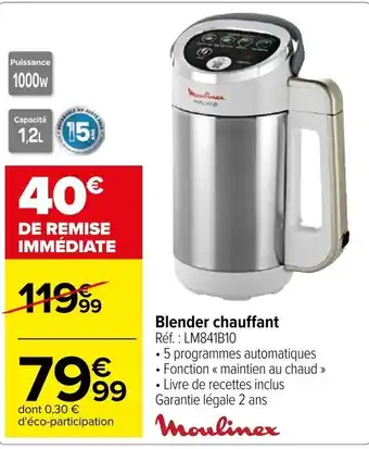 Carrefour Blender chauffant offre