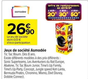 Carrefour Jeux de société Asmodée offre