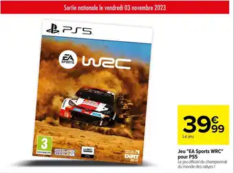Carrefour Jeu "EA Sports WRC" pour PS5 offre
