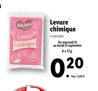 Lidl Levure Chimique offre