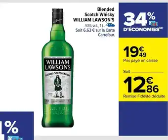 Carrefour Blended Scotch Whisky WILLIAM LAWSON'S offre