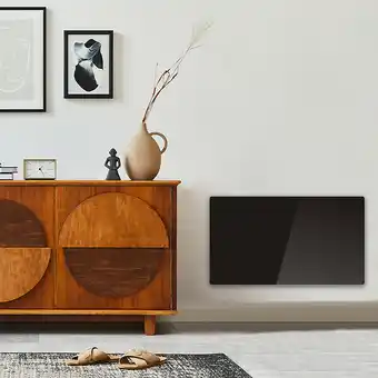 Bricorama Radiateur électrique verre céramique glass noir céramique 1500w offre