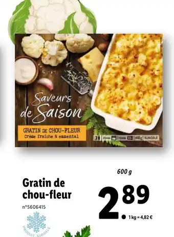 Lidl Gratin De Chou-Fleur offre