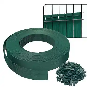 Bricorama Vounot kit de lamelles occultantes pvc brise vue 75m x 4.7cm avec 150 clips vert offre