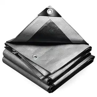 Bricorama Vounot bâche de protection en polyéthylène resistant et impermeable 240g/m² gris et noir 1.5x6m offre