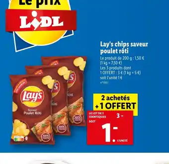 Lidl Lay's Chips Saveur Poulet Roti offre