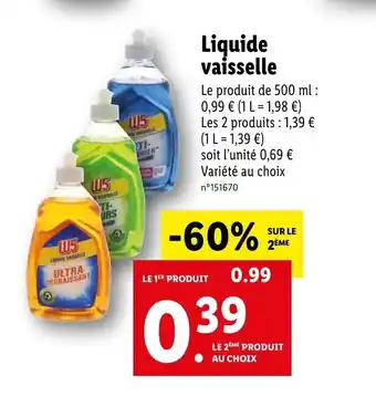 Lidl Liquide Vaisselle offre