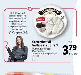 Lidl Camembert Di Buffala a la Truffe offre