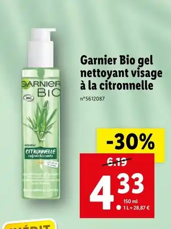Garnier bio gel nettoyant visage a la citronnelle