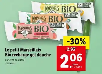 Lidl Le petit marseillais bio recharge gel douche offre