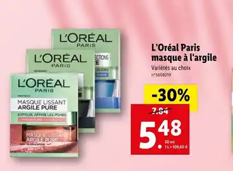 Lidl L'oréal paris masque a l'argile offre