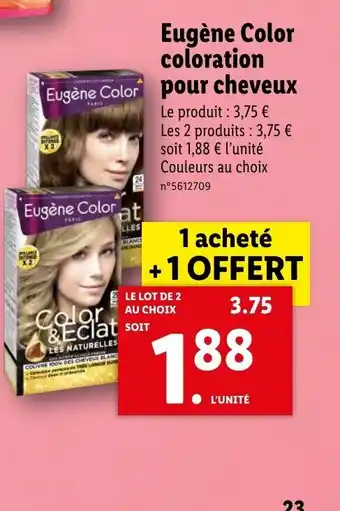 Lidl Eugéne color coloration pour cheveux offre