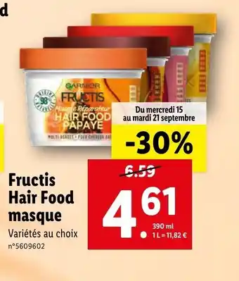 Lidl Fructis Hair Food Masque offre
