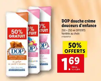 Lidl DOP Douche créme douceurs d'enfance offre