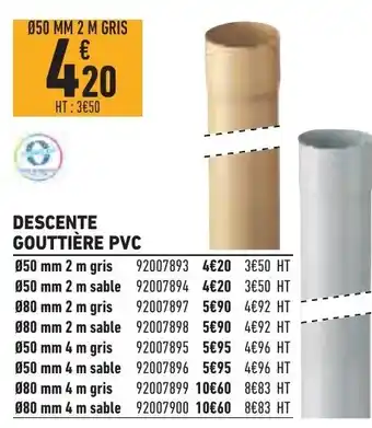 Brico Cash Descente Gouttière PVC offre