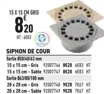 Brico Cash Siphon De Cour offre