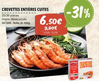 Gel 2000 CREVETTES ENTIÈRES CUITES offre