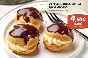 Gel 2000 20 PROFITEROLES CHANTILLY SAUCE CHOCOLAT offre