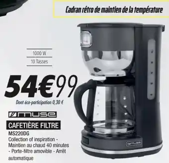 CAFETIÈRE FILTRE MS220DG