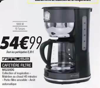 Blanc Brun CAFETIÈRE FILTRE MS220DG offre