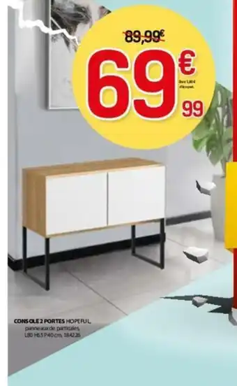 BUT CONSOLE 2 PORTES offre