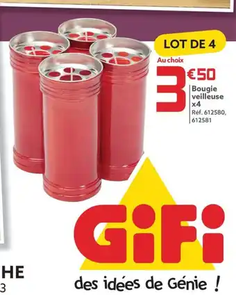 Gifi Bougie veilleuse x4 offre