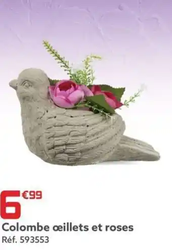 Gifi Colombe œillets et roses offre