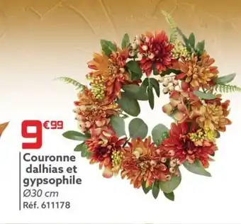 Gifi Couronne dalhias et gypsophile offre