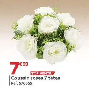 Gifi Coussin roses 7 têtes offre