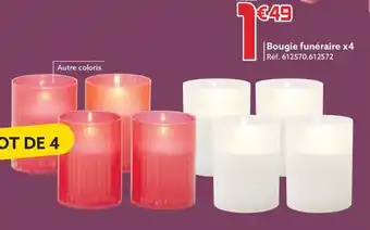 Gifi Bougie funéraire x4 offre