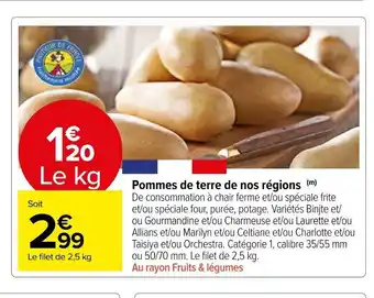 Carrefour Market Pommes de terre de nos régions offre