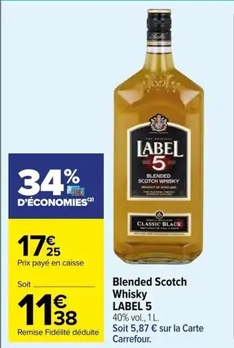 Carrefour Market BLENDED SCOTCH WHISKY offre