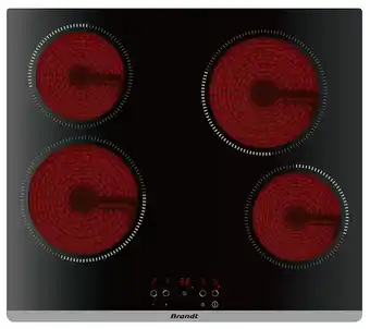 Bricorama Table de cuisson vitrocéramique 60cm 4 feux 6000w noir - bpv6420b offre