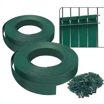Bricorama Vounot kit de lamelles occultantes pvc brise vue 150m x 4.7cm avec 300 clips vert offre