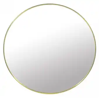 Bricomarché Miroro - miroir rond style scandinave couloir/salle de bain/dressing - 60x60x3.5 cm - miroir mural - or offre