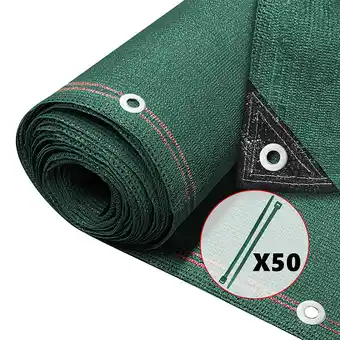 Bricomarché Vounot brise vue occultant en hdpe 230g/m² 1.5x10m avec attaches de fixation vert offre