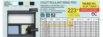 Chretien Matériaux Volet Roulant Reno Pro Dc offre