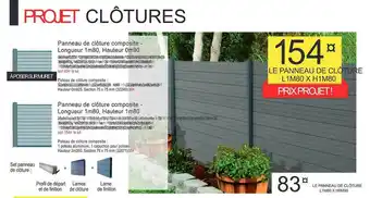 Chretien Matériaux Panneau De Clôture Composite offre