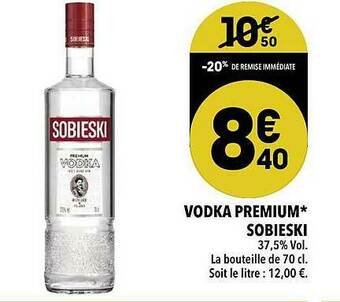 Supeco Vodka Premium Sobieski offre