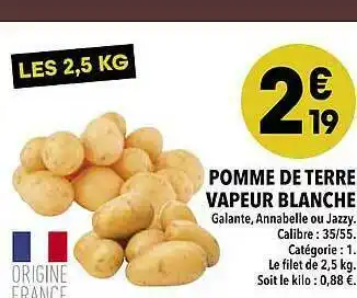 Supeco Pomme De Terre Vapeur Blanche offre