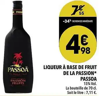 Supeco Liqueur à Base De Fruit De La Passion Passoa -34% De Remise Immédiate offre