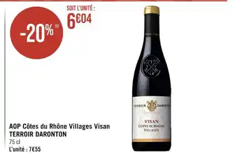 Terroir daronton aop côtes du rhône villages visan