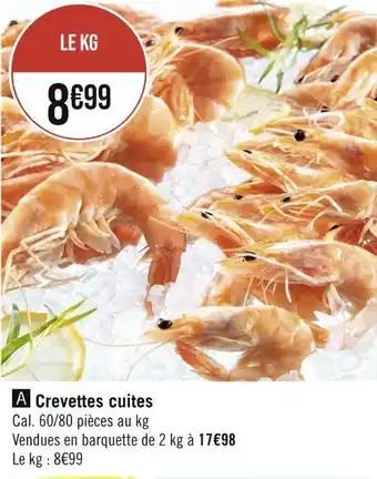 Casino Supermarchés Crevettes cuites offre