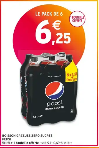 Intermarché Pepsi boisson gazeuse zéro sucres offre