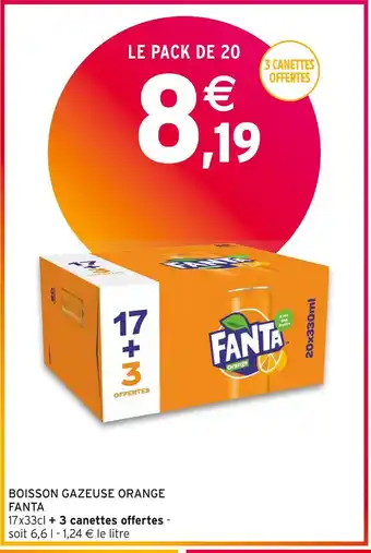 Intermarché Fanta boisson gazeuse orange offre