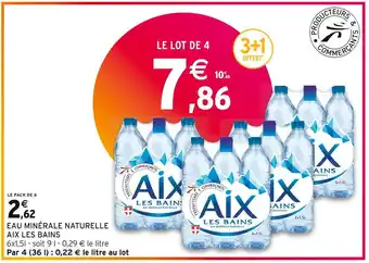 Intermarché Aix les bains eau minérale naturelle offre