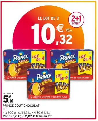 Intermarché Lu prince goût chocolat offre